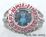 Blue Zircon Dwarven Ring of Power